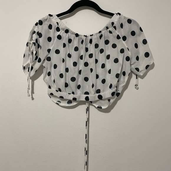 Urban outfitters Bianca retro off the shoulder crop top - Picture 2 of 7